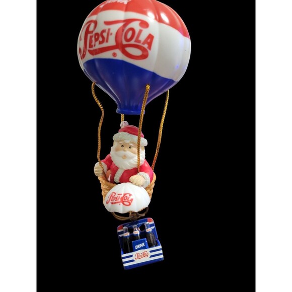 Pepsi Cola Santa Hot Air Balloon Christmas Ornament w/Box 1997 Matrix - Picture 2 of 12